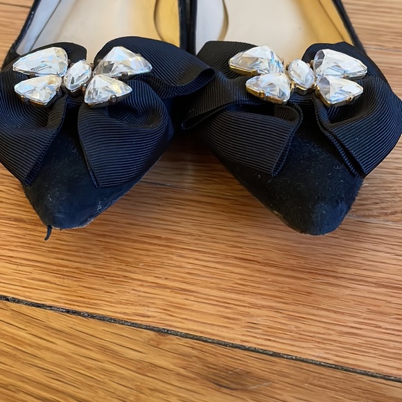 Black Kate Spade flats with rhinestone detail - size 6 - Picture 2 of 6